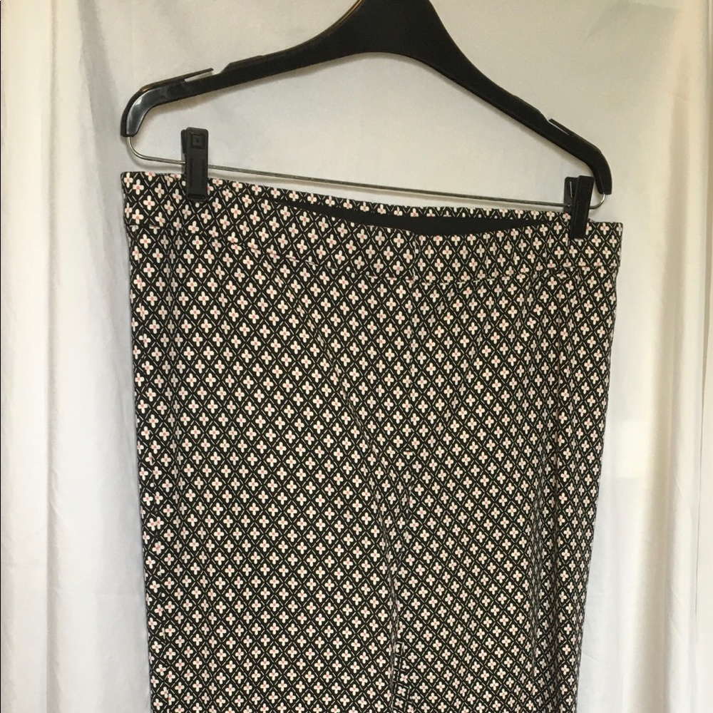 J Jill Black Daisy Cotton Stretch Pant Size 12